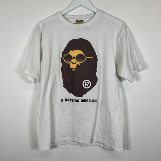 Bape Bape Head T-Shirt Glasses Size L