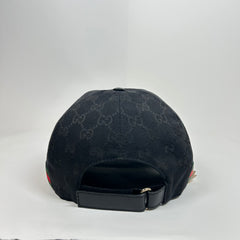 Gucci Black GG Monogram Canvas Cap Size M