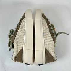 Dior B33 Green/Khaki Oblique Suede Sneaker Size 42