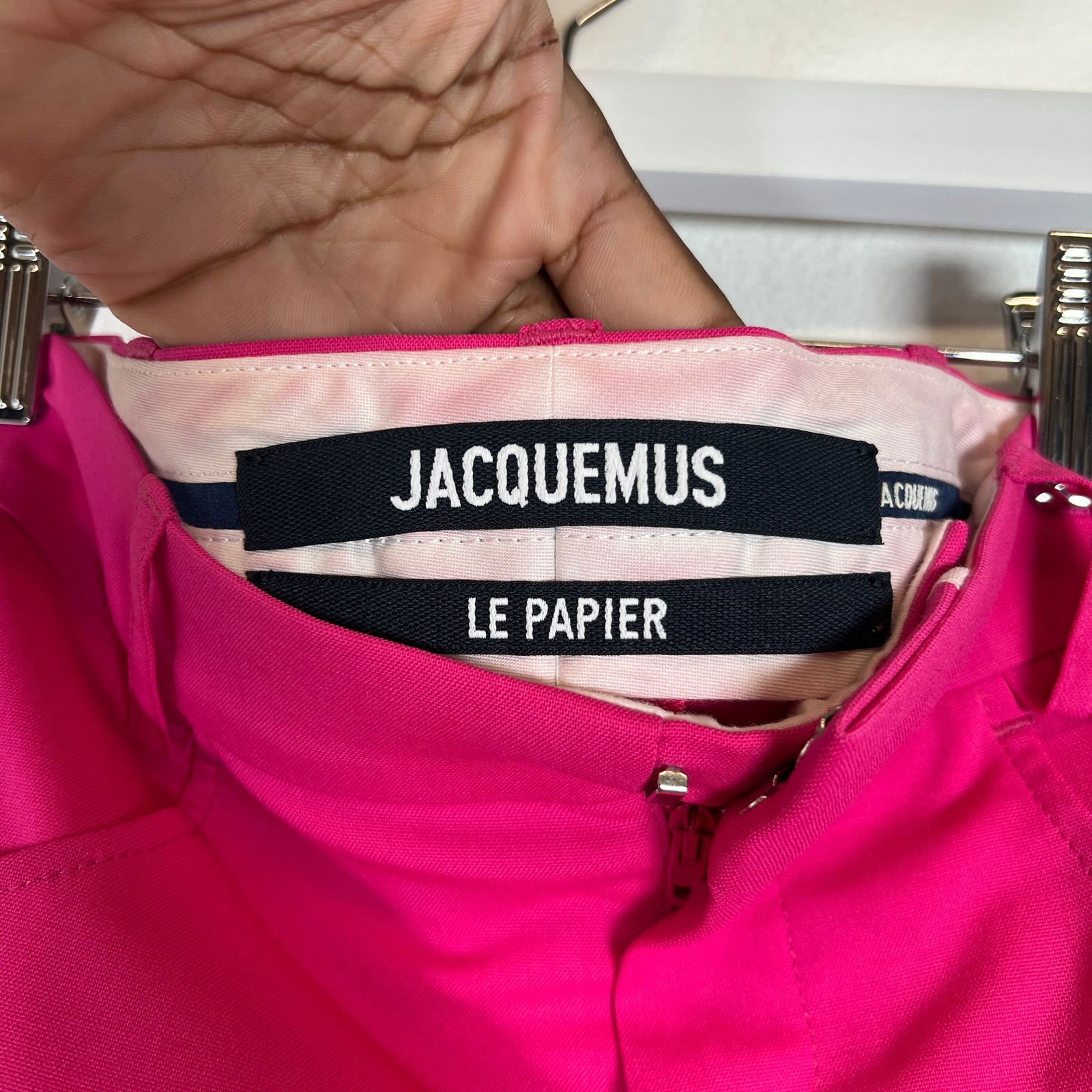 Jacquemus Pink La Papier High Wasted Trousers Size 24