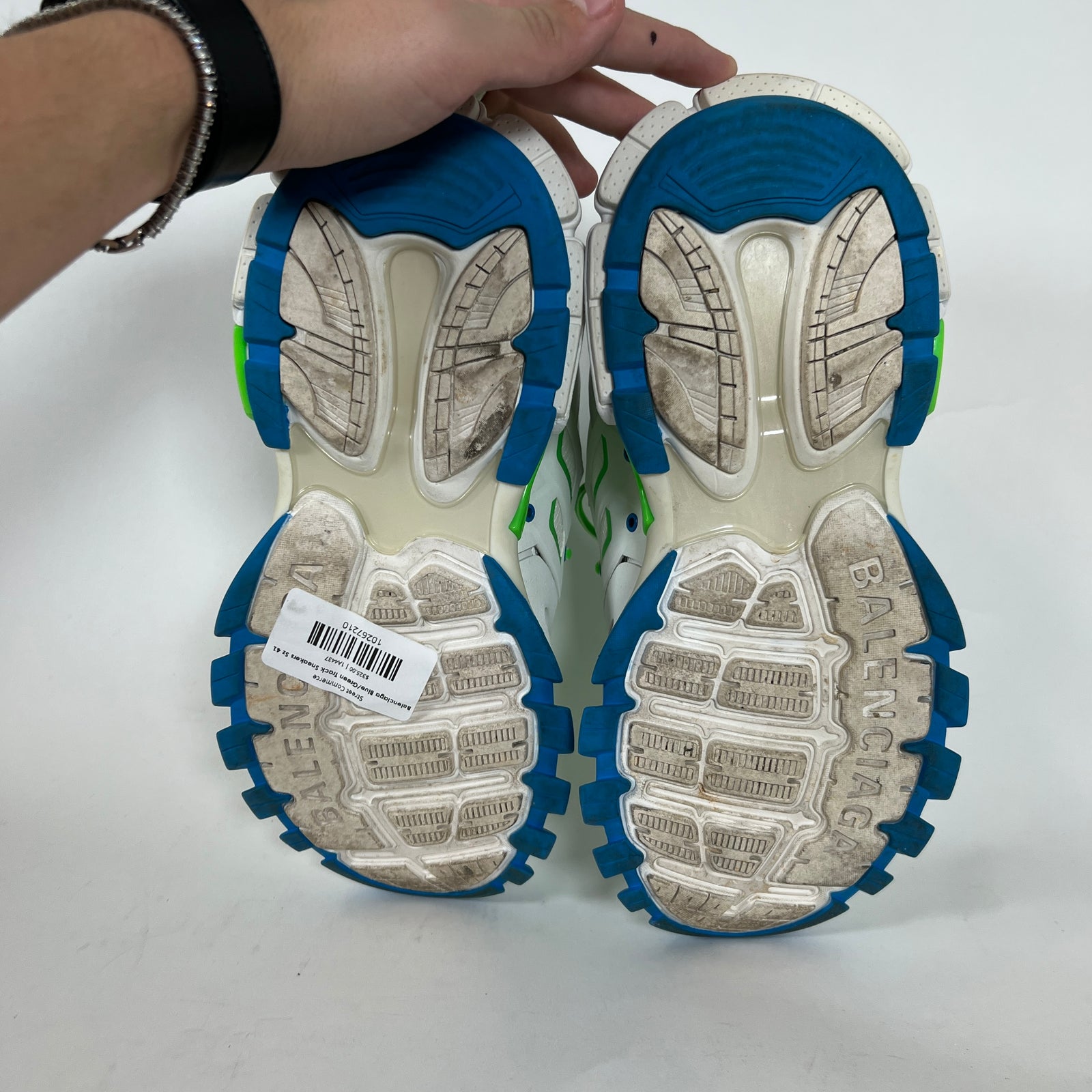 Balenciaga Blue/Green Track Sneakers Sz 41
