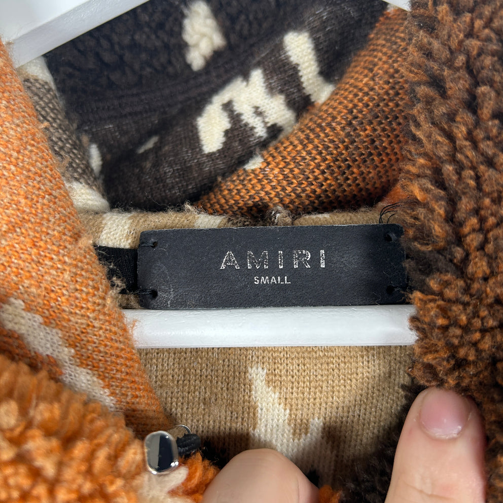 Amiri Sherpa Fleece Tye Dye Hoodie Size S