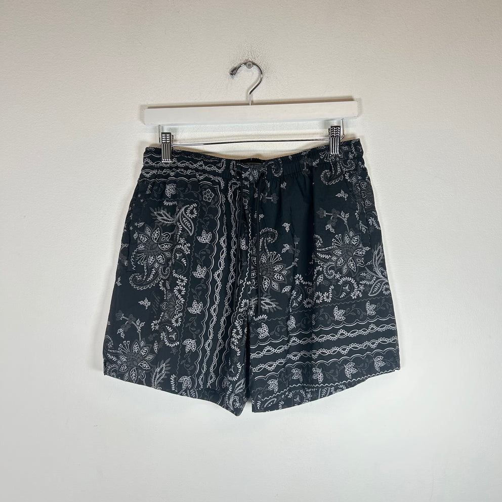 Kith Black Bandana Ashton Swim Short Size M