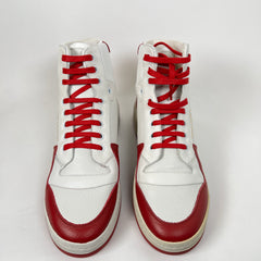 Saint Laurent Red/White SL24 High-Top Sneaker Size 41