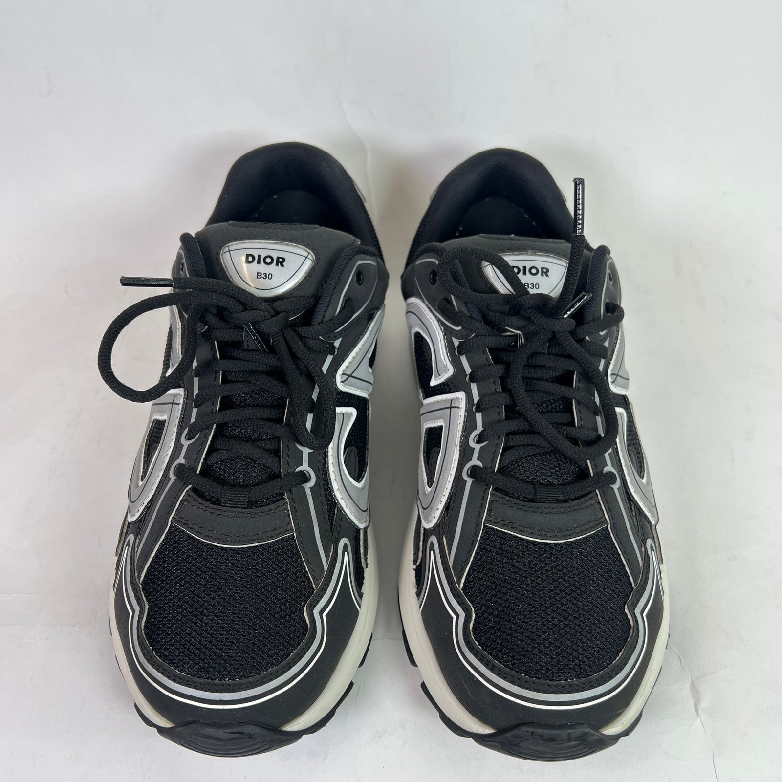 Dior B30 Black/White Mesh Sneaker Size 44