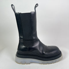 Bottega Veneta Clear Sole Leather Tire Boots