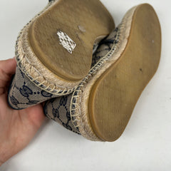 Gucci Navy Espadrilles Slip-on Sneaker Size 14