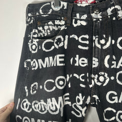 CDG x Junya Darkwash 10 Corso Como Painted Jeans Jeans Size 32