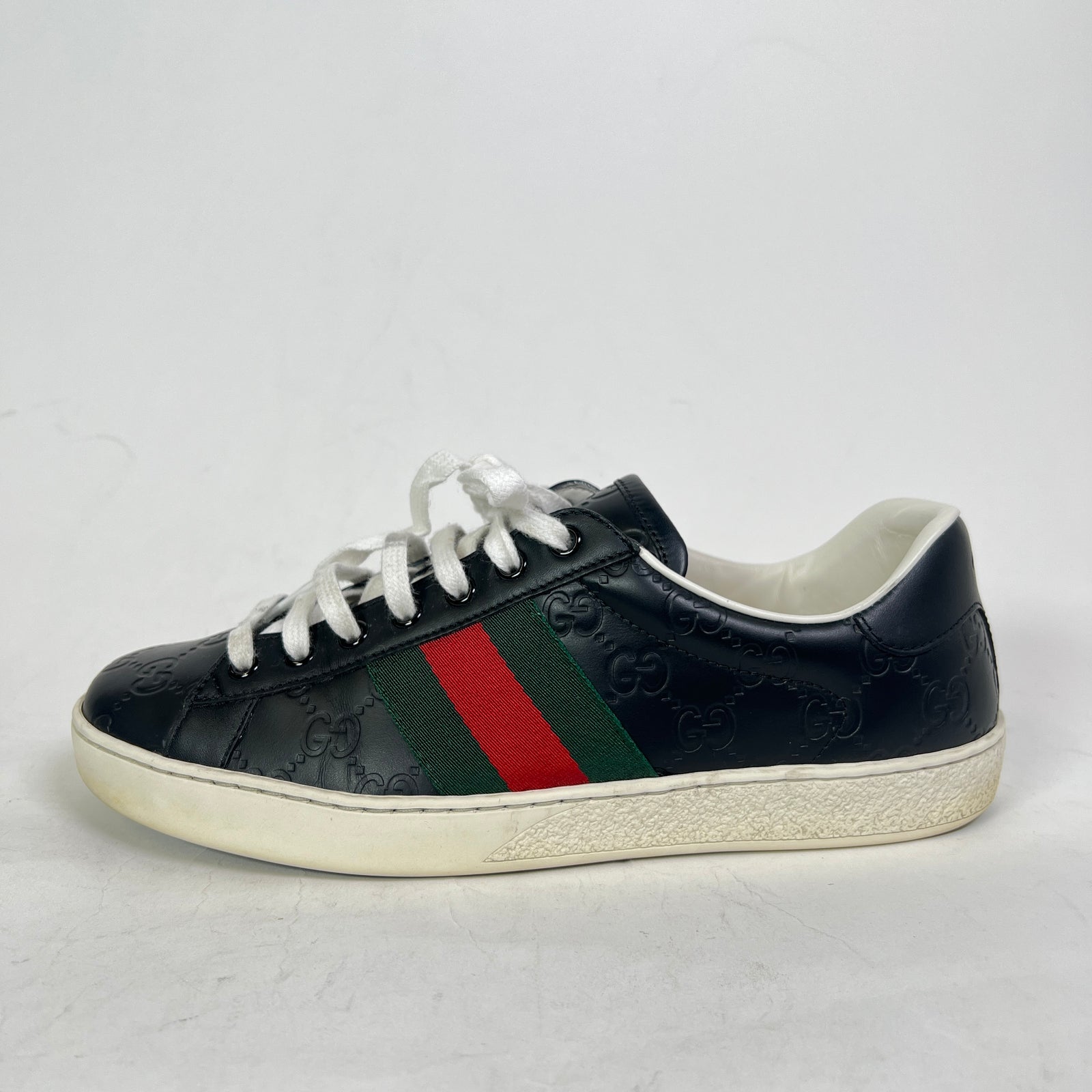 Gucci Embossed GG Web Ace Low-Top Sneaker