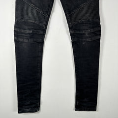 Balmain Black Biker Jeans Size 27