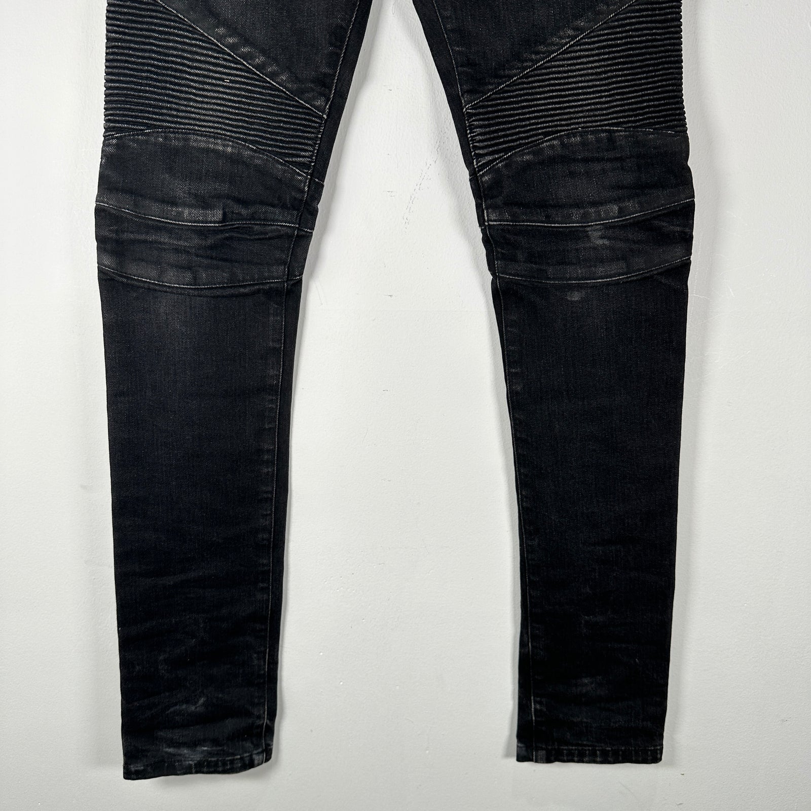 Balmain Black Biker Jeans Size 27
