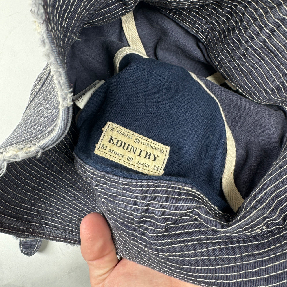 Kapital Navy Boro Bucket Hat