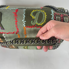 Readymade Khaki Patchwork Big Chain Bag