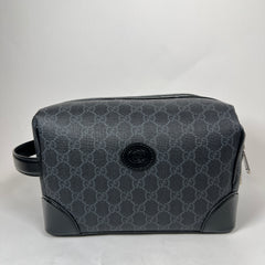 Gucci Black GG Supreme Large Toiletry Bag