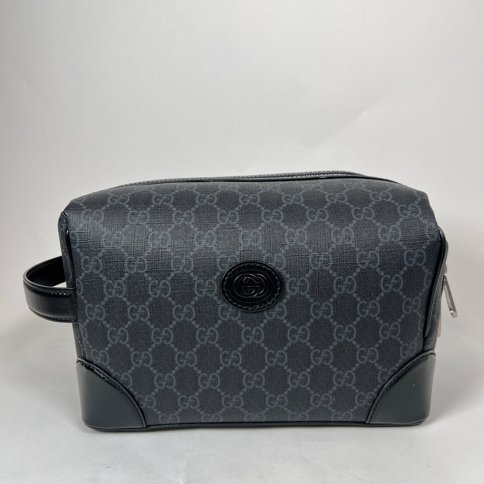 Gucci Black GG Supreme Large Toiletry Bag