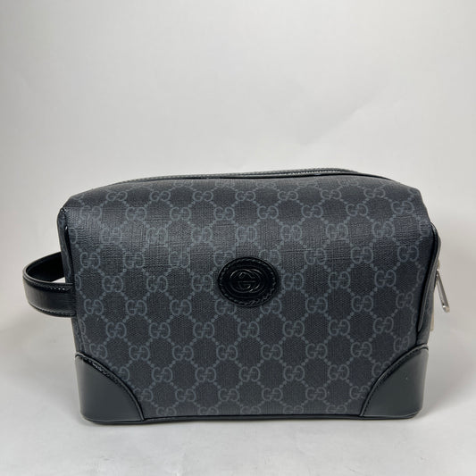 Gucci Black GG Supreme Large Toiletry Bag