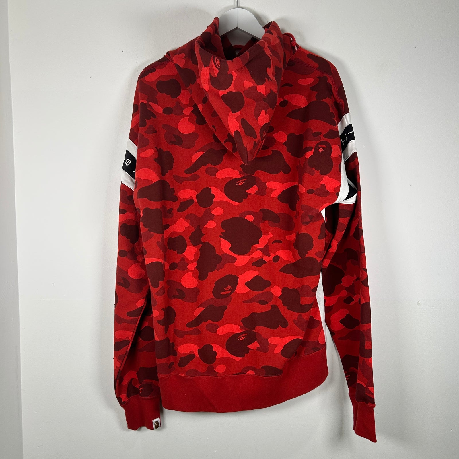 Bathing Ape Red Camo Hoodie Size XXL