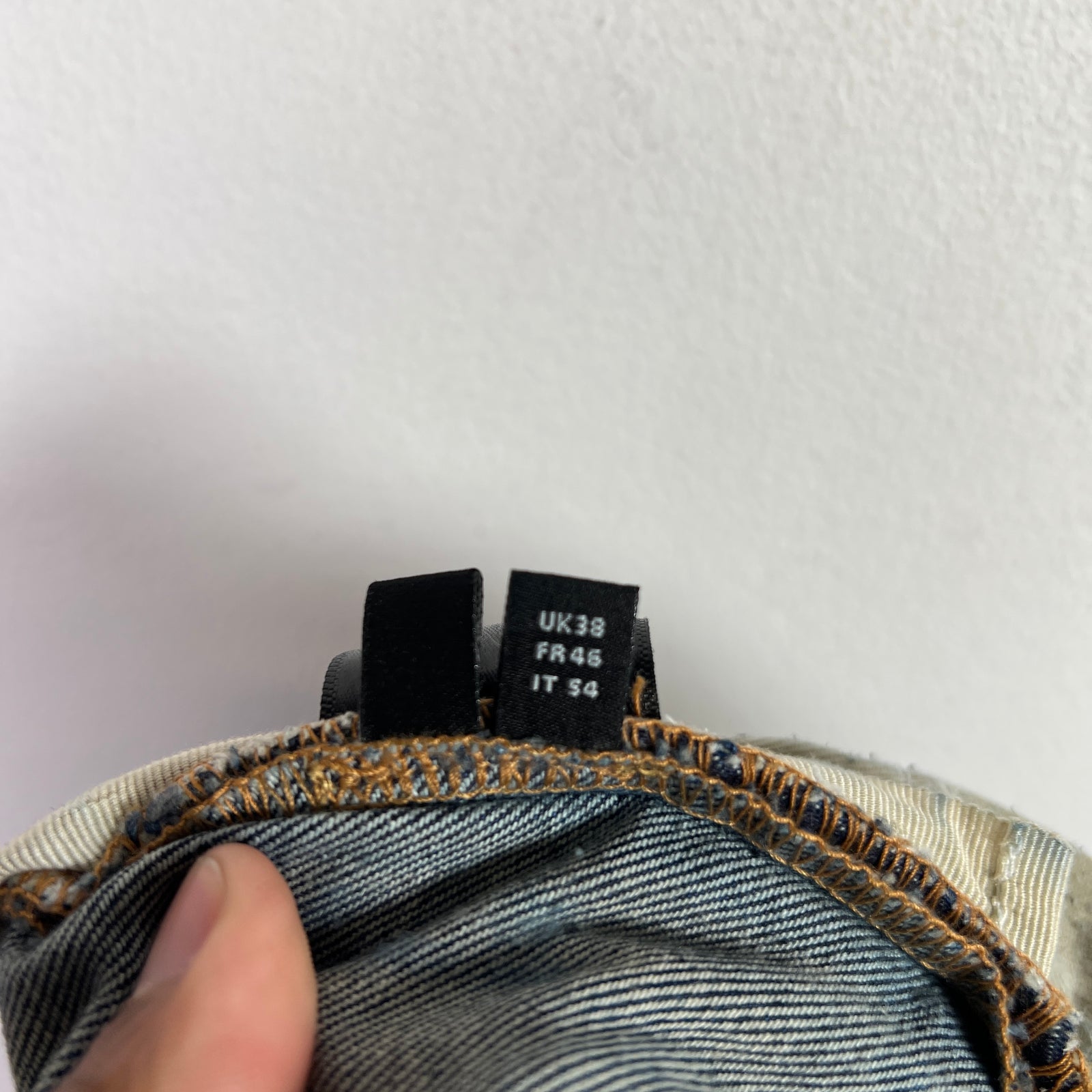 Amiri MX1 Dark Blue Wash Black Patch Denim Jeans