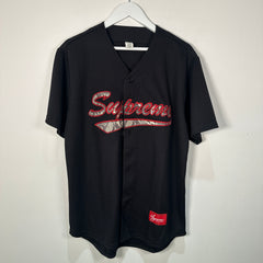 Supreme Python Spell Out Logo Black Jersey Size L