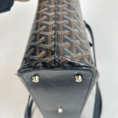 Goyard Black Goyardine Marie Galante MM Tote Bag