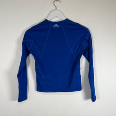 Balenciaga Blue Cropped LS Top Sz S