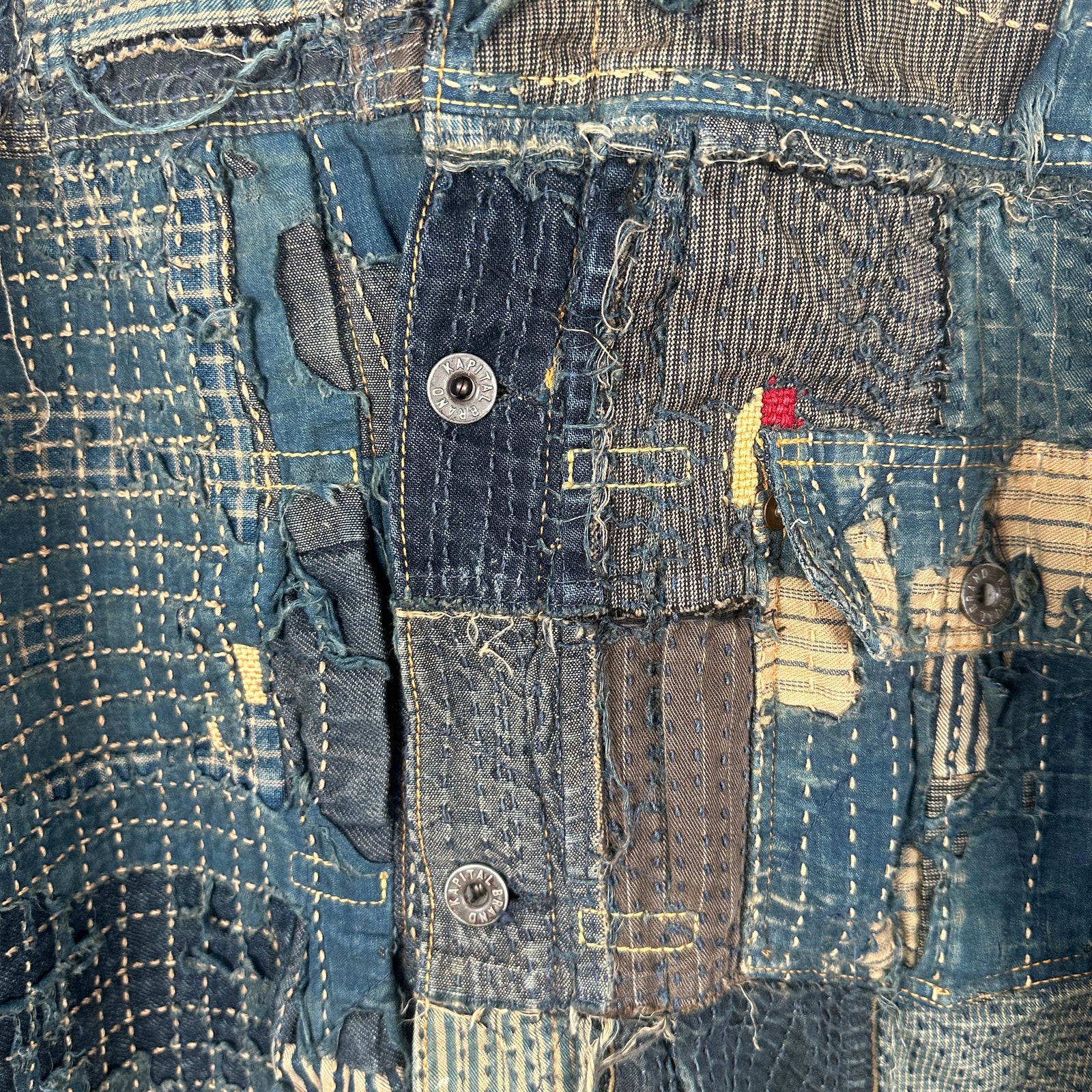 Kapital Boro Wool Lined Denim Jacket Size 3