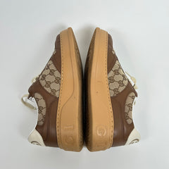 Gucci Brown Leather GG Chunky Sneakers Size 9.5
