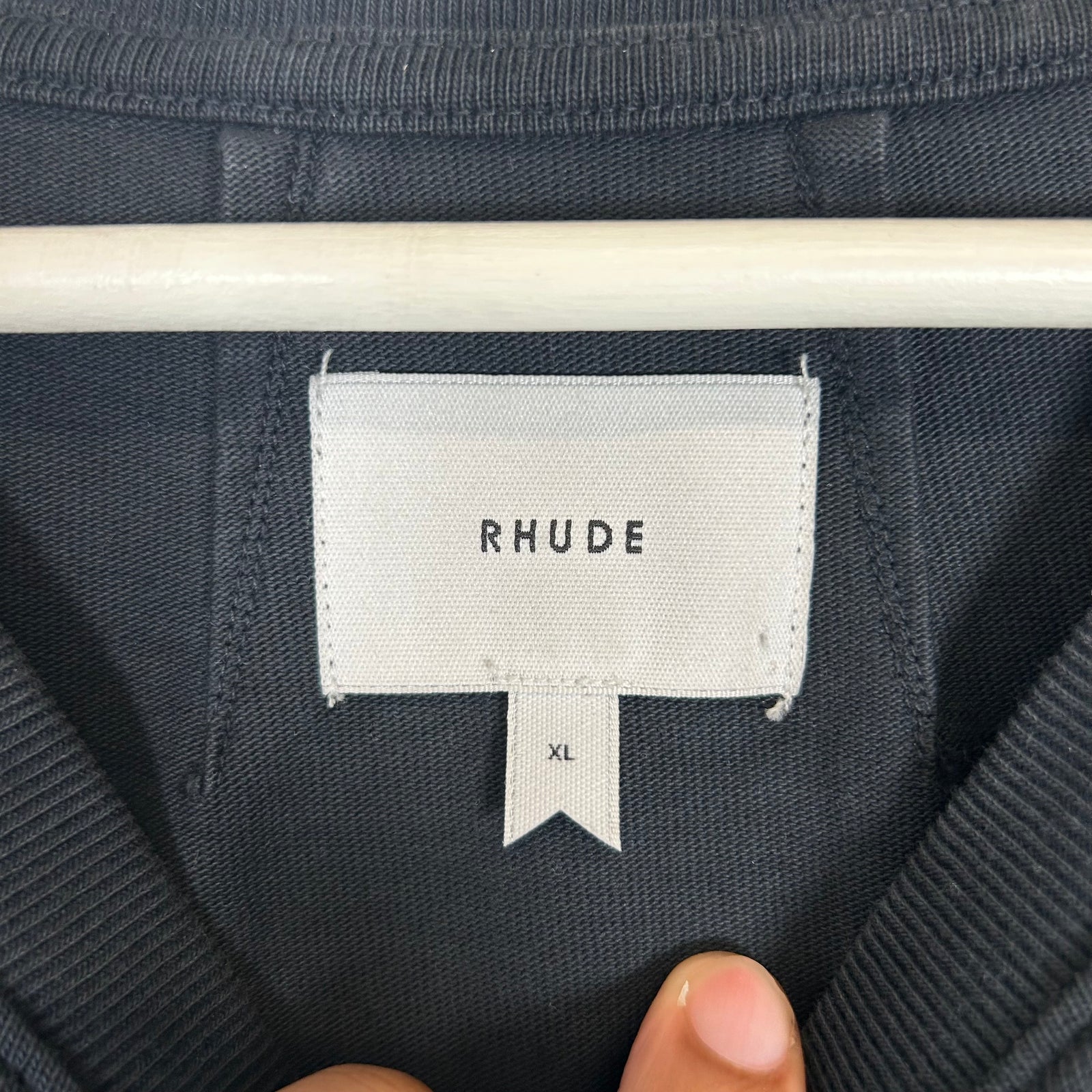 Rhude Black Side Logo Longsleeve Size XL