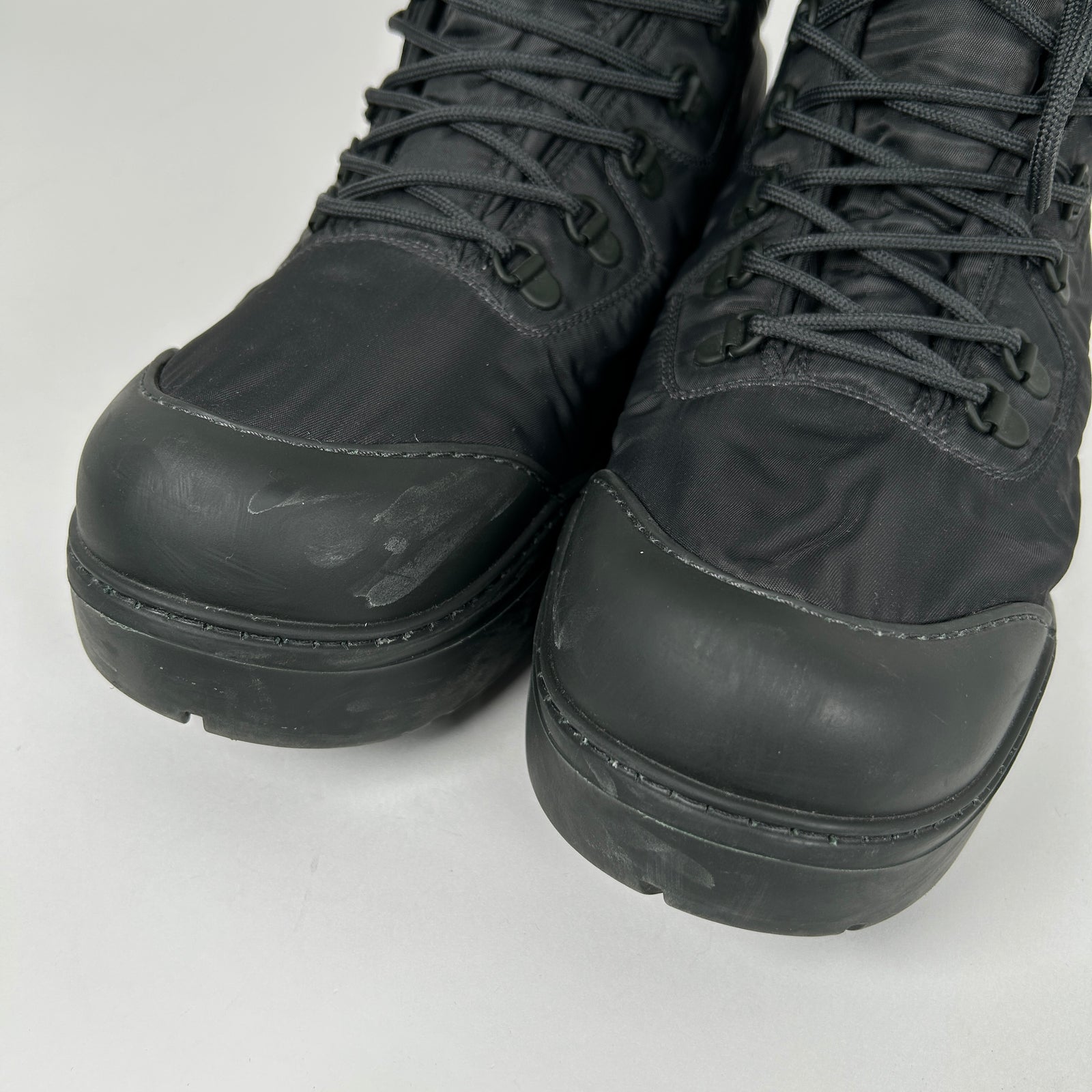Bottega Veneta Lace Up Nylon Boot Size 42
