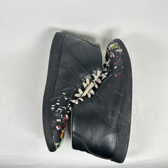 Maison Margiela Black Paint Splatter High Top Gats Size 45