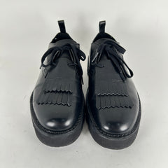 Engineered Garments Black Leather Tassel Loafers Size 10