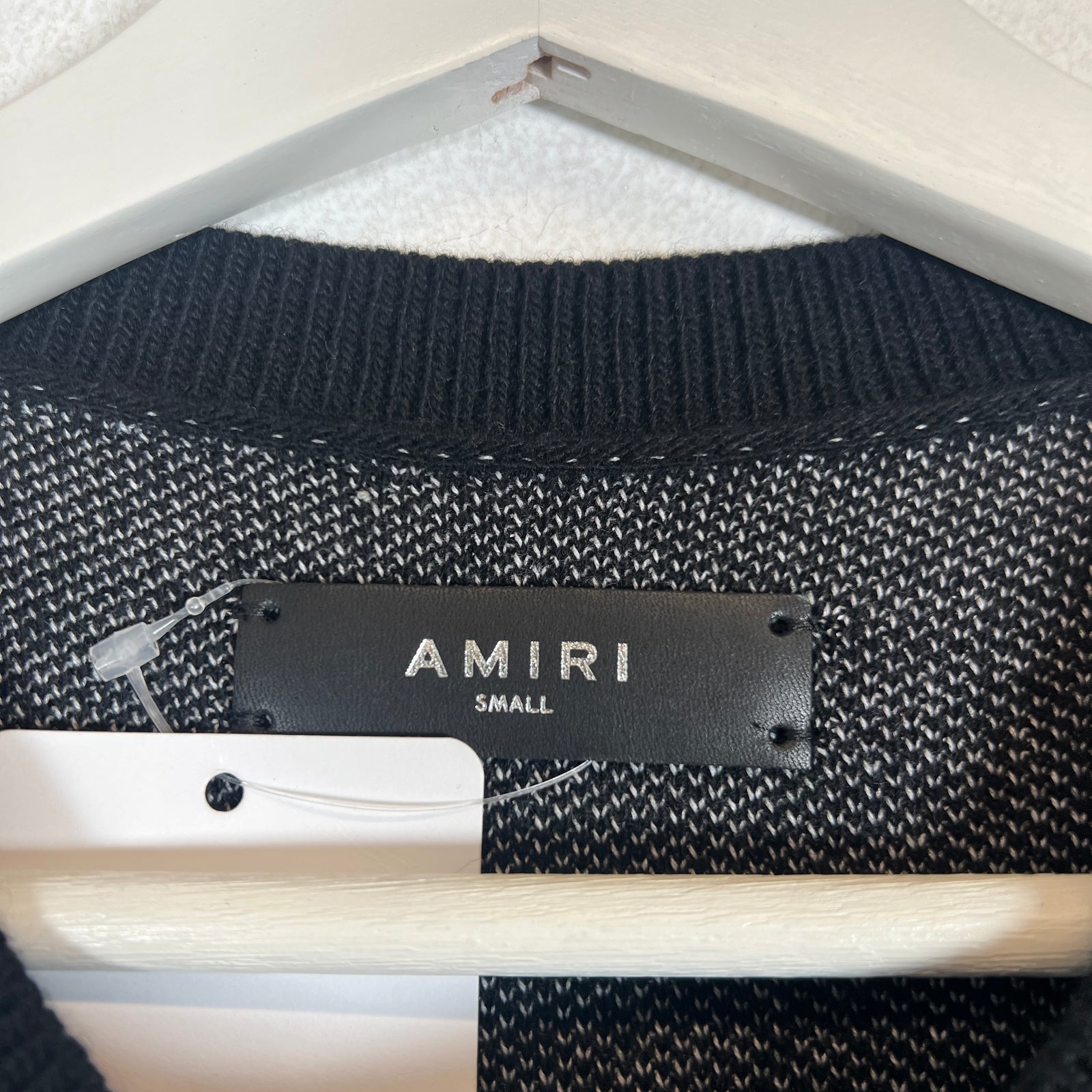 Amiri Black Cashmere Crystal Ball Sweater Size S