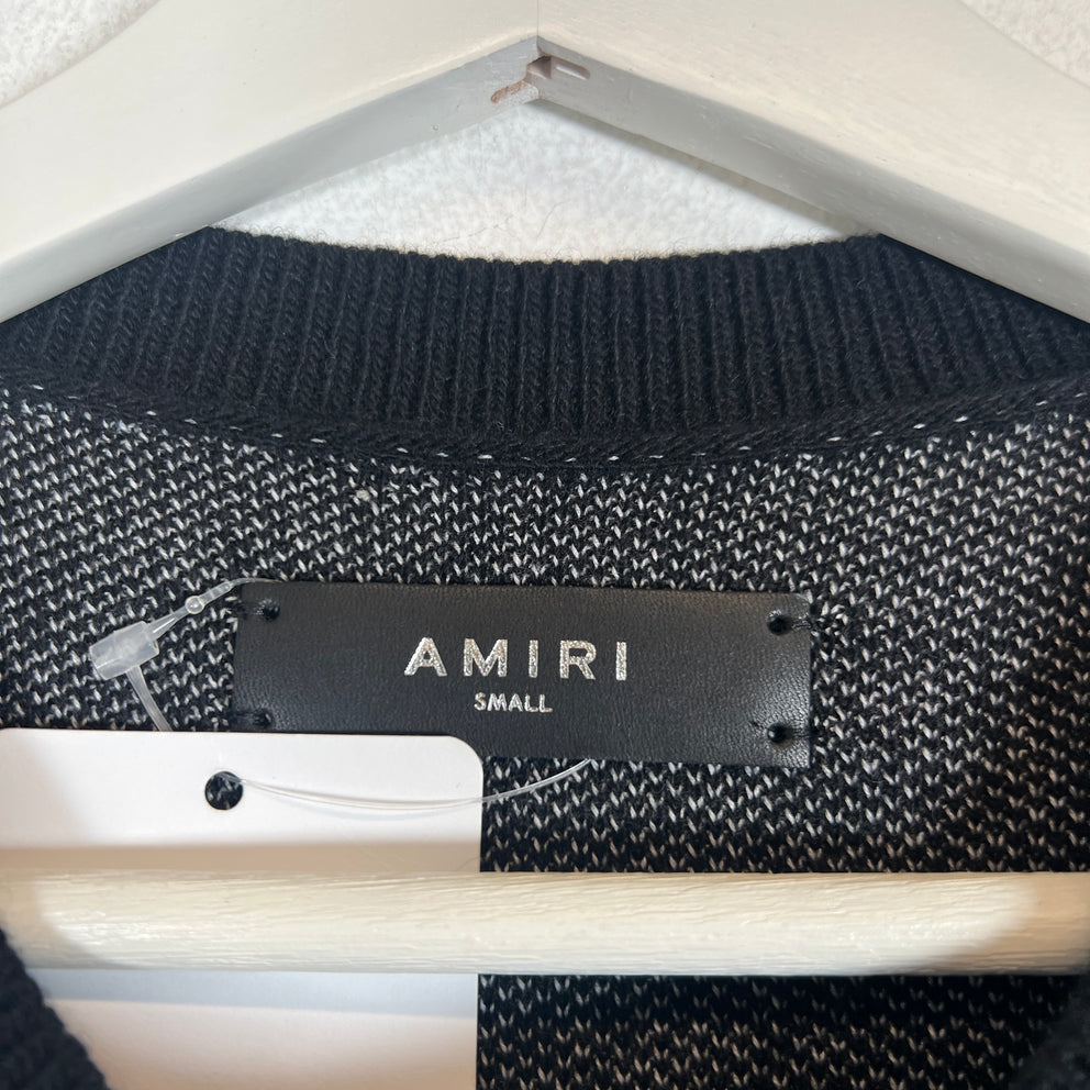 Amiri Black Cashmere Crystal Ball Sweater Size S