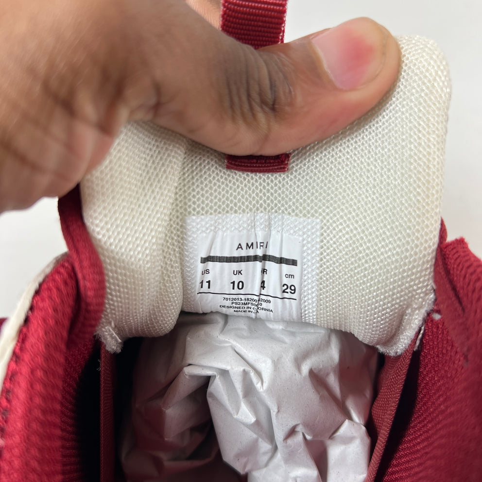 Amiri Burgundy Bone Runner Size 44