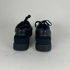 Chanel Triple Black Leather Trainers Size 11