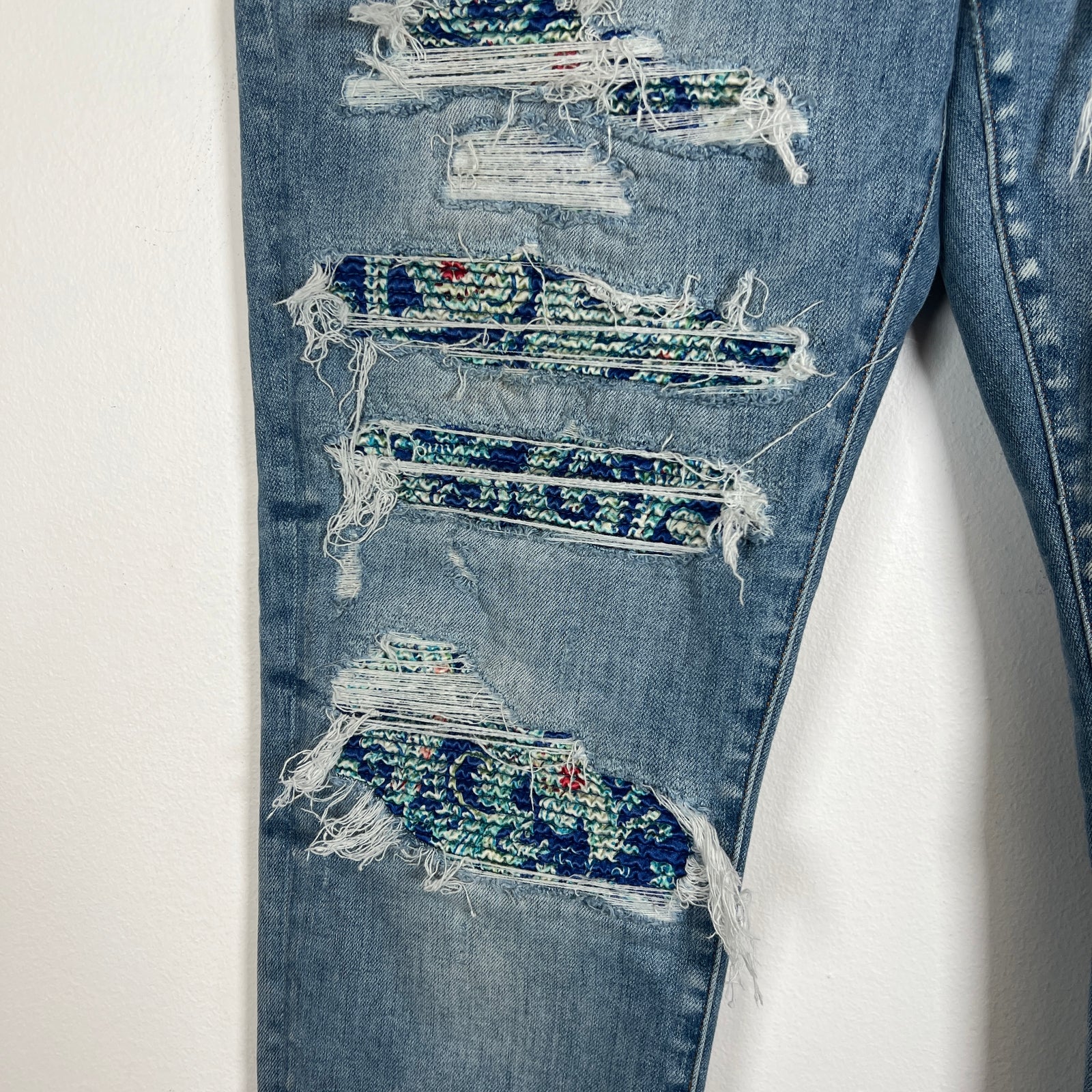 Amiri Silk PJ Thrasher Lightwash Jeans Size 38