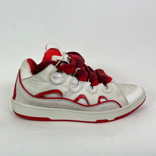 Lanvin Red/White Curb Sneaker Size 44