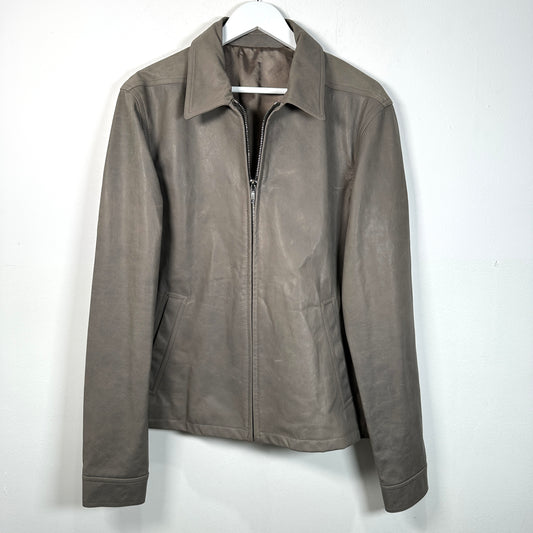 Rick Owens SS24 Lido Dust Leather Jacket Size 50