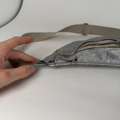 Rick Owens Waxed Metallic Belt Bag