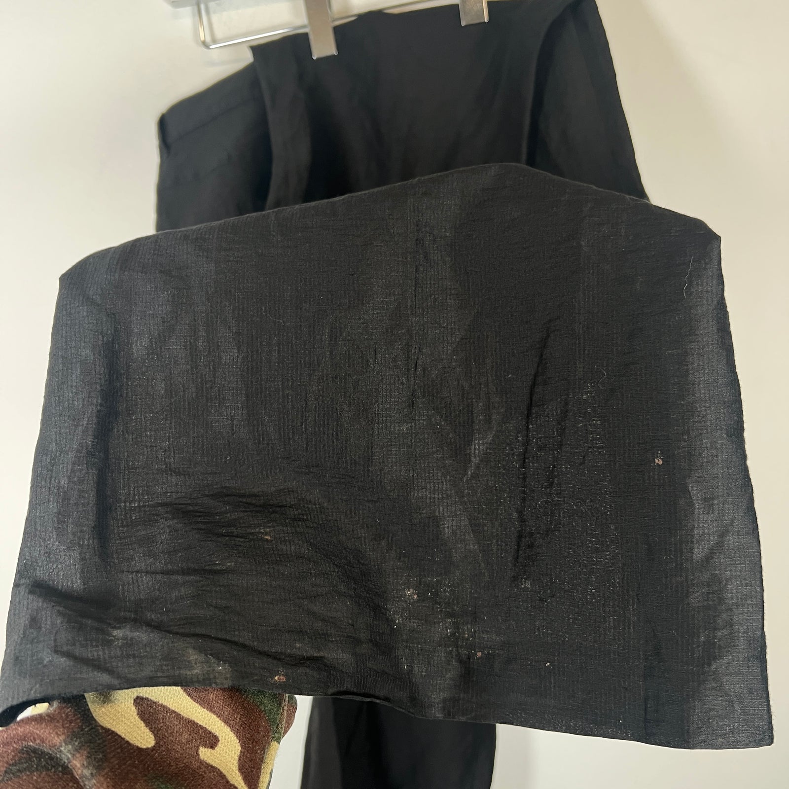 Rick Owens Black Linen Bolan Cut Pants Size 32