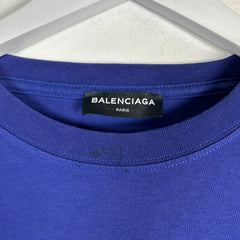 Balenciaga Purple Campaign Logo T-Shirt Size L