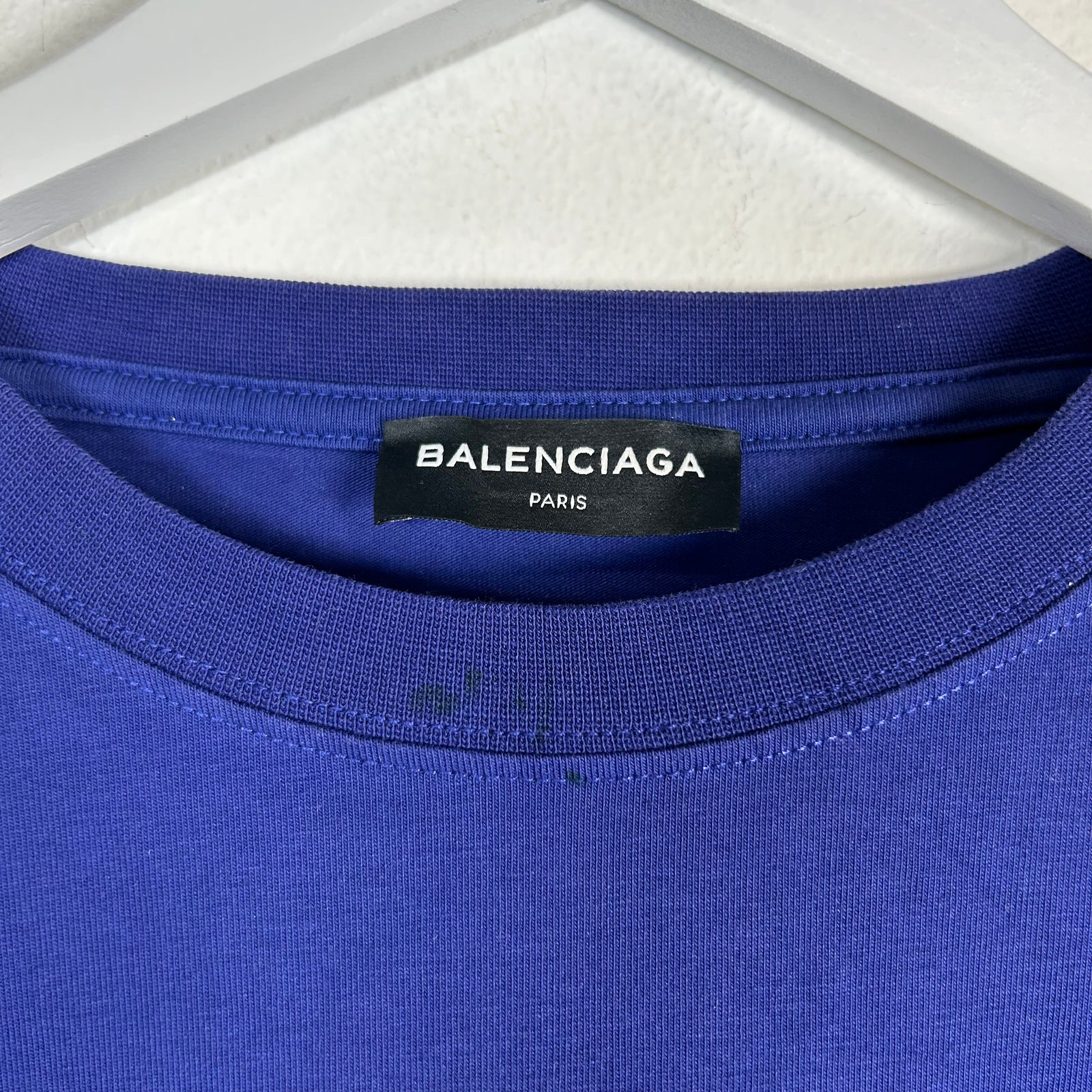 Balenciaga Purple Campaign Logo T-Shirt Size L