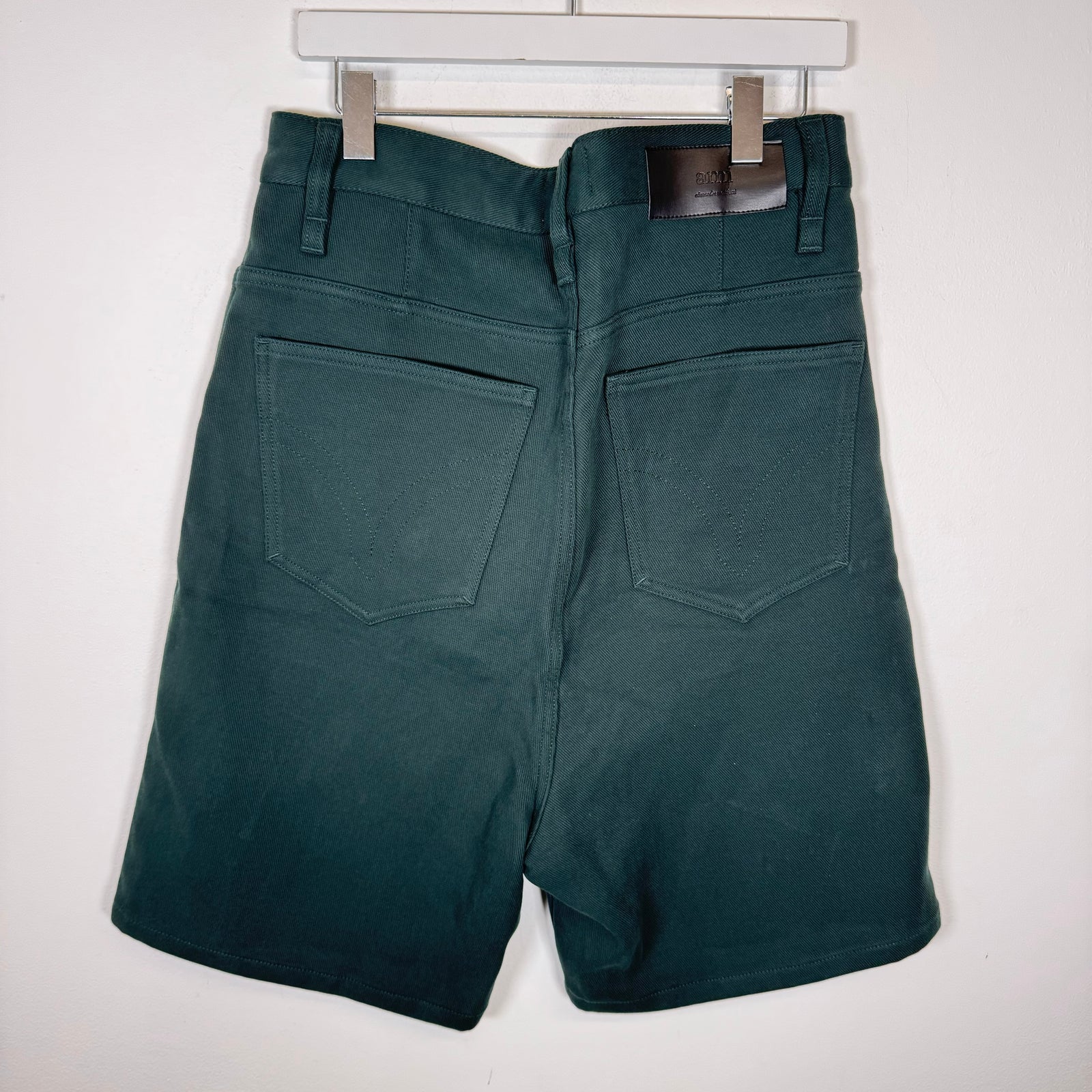 Ami Paris Teal Canvas Shorts Size 31