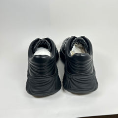 Gucci Black Interlocking G Ripple Mesh Sneaker Size GG 9.5