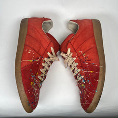 Maison Margiela Red Paint Splatter Gats Size 45