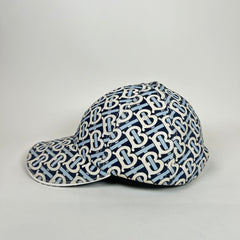 Burberry White/Blue TB Monogram Hat