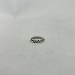 Chrome Hearts Silver Scroll Ring Size 6