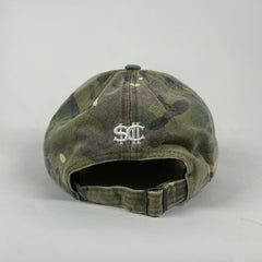 Street Commerce Green Camo Mirrored Logo Distressed Cap
