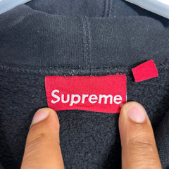 Supreme Collegiate Leather Patchwork Hoodie