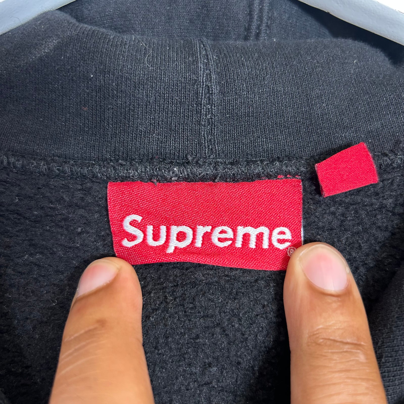Supreme Collegiate Leather Patchwork Hoodie